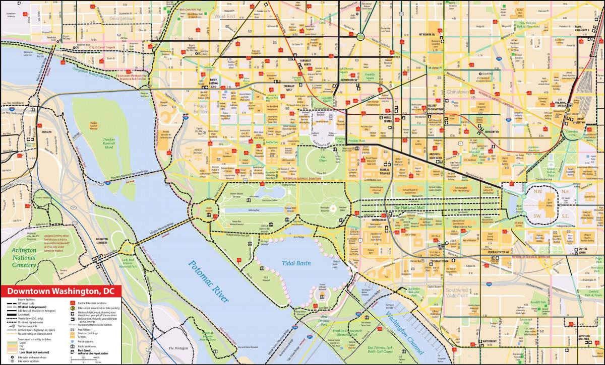 خريطة مركز مدينة واشنطن العاصمة