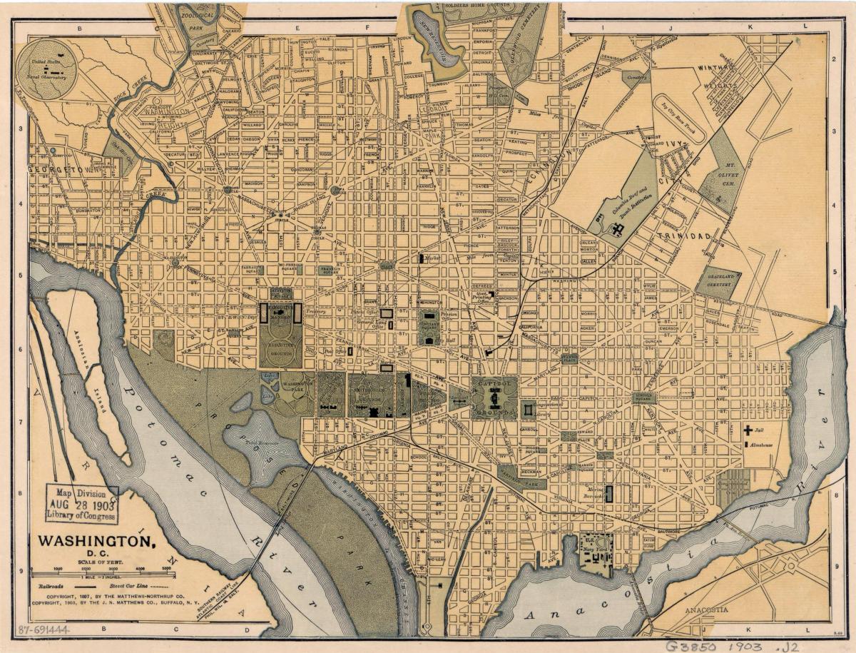خريطة واشنطن دي سي التاريخية