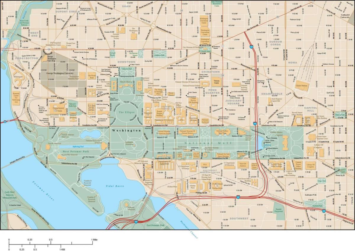 خريطة شوارع واشنطن العاصمة
