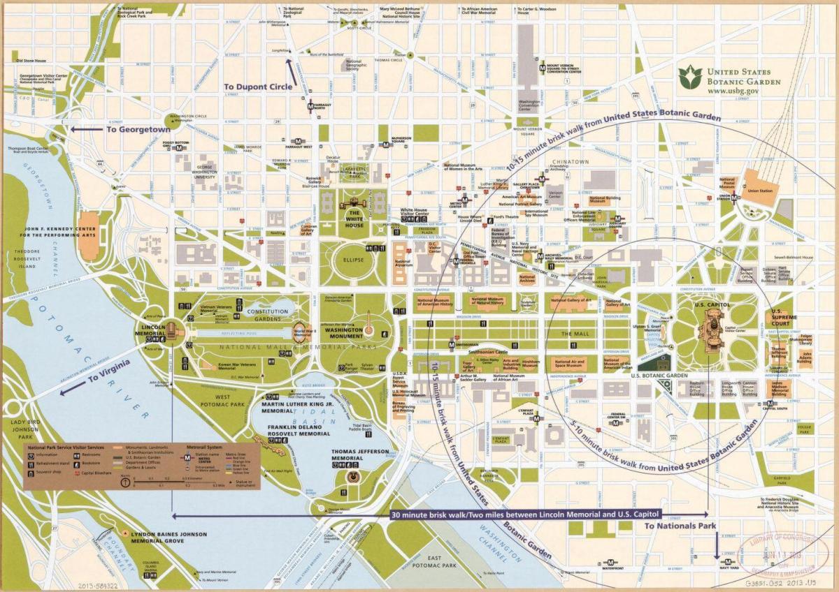 واشنطن العاصمة المشي جولات الخريطة
